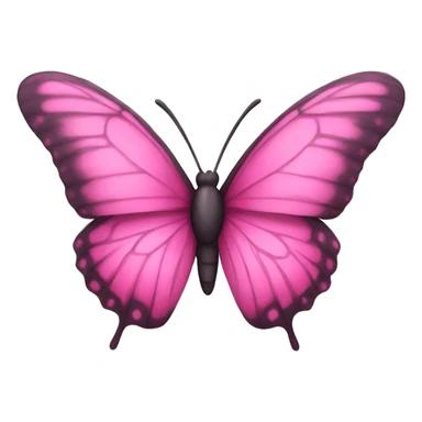 Pink butterfly emoji sticker