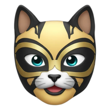 Kitten luchador mask sticker