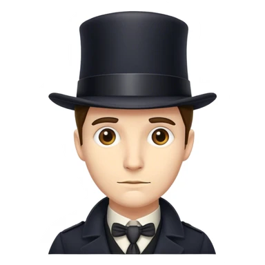 Detective with a tophat sticker