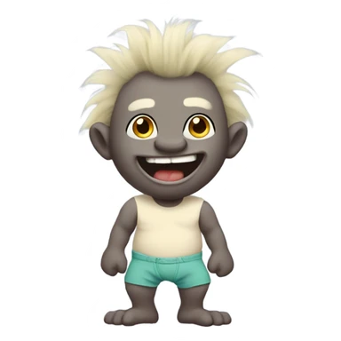 A troll in a diaper sticker