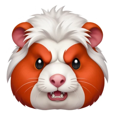 red demon guinea pig with sharp teeth sticker