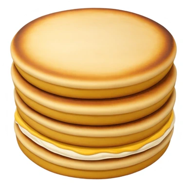 Colombian arepa, round corn cake, golden brown, slightly crispy exterior sticker