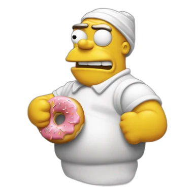 homer sipson qui mangr un donut sticker