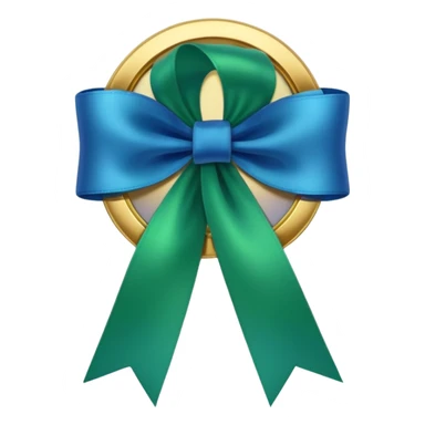 Blue and green Ribbon Badge that says RBT sticker