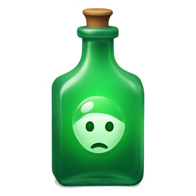 Green square potion bottle sticker