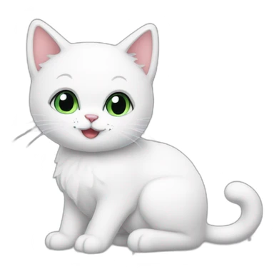 white christmas kitty sticker