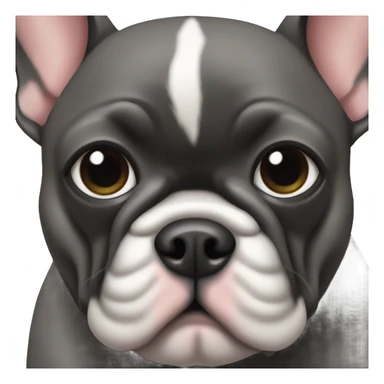 Dark gray French bulldog  sticker