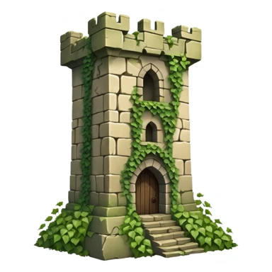 Ruined castle tower sticker