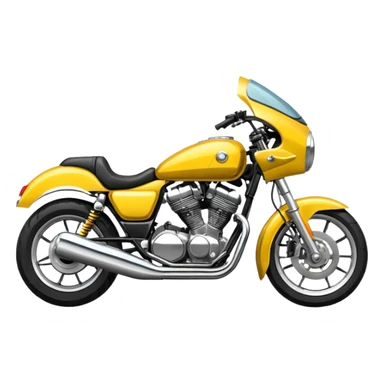 standard yellow motorcycle side view sticker