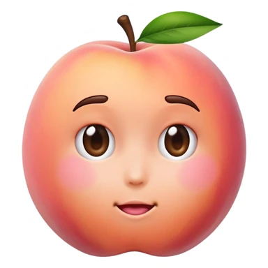 finger inside a peach sticker