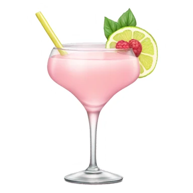 Light pink cocktail tall glass sticker