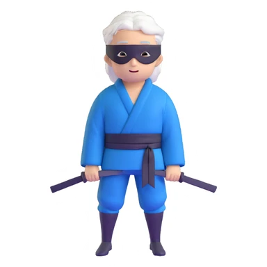 Satoru Gojo from Jujutsu Kaisen with white hair, blindfold, black and blue outfit, confident smirk sticker