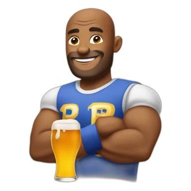 Booba avec une bière sticker