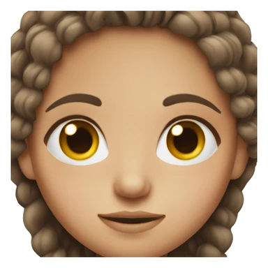 brown haired girl with grey eyes sticker