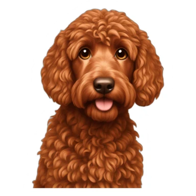 Red Irish doodle sticker