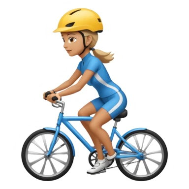 woman riding cycle sticker