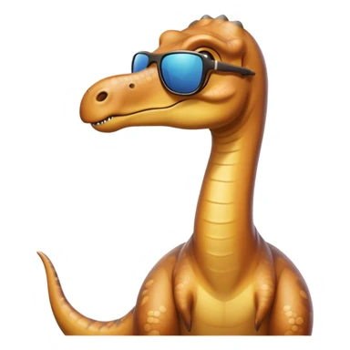 brachiosaurus dinosaur wearing sunglasses sticker