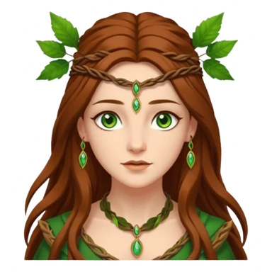 Leaf-necklace druid queen sticker