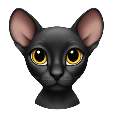 Black sphinx cat in pajama  sticker