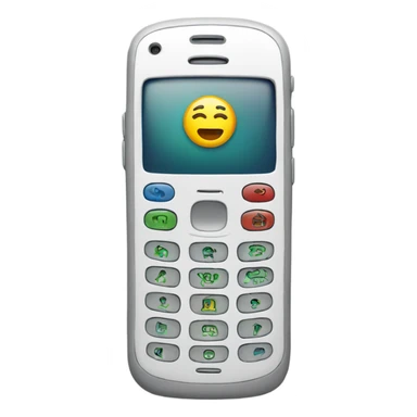 A phone siting on a phone  sticker