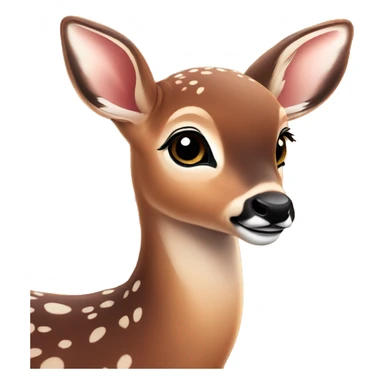baby deer in front of a sunset sticker
