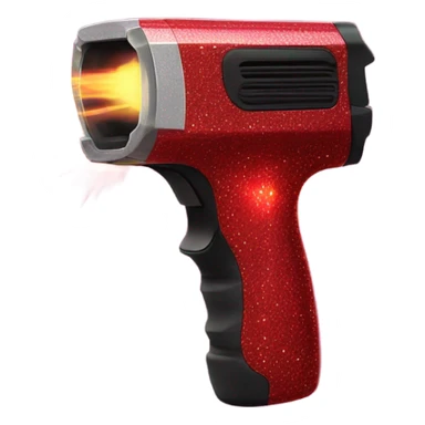red sparkly taser  sticker