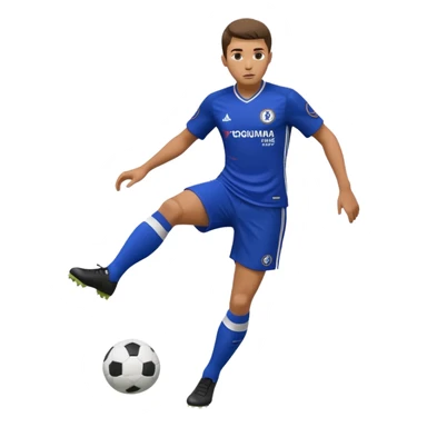 Chelsea FC Soccer player kicking a ball  sticker
