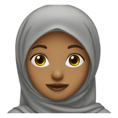 Light Brown girl with hijab sticker