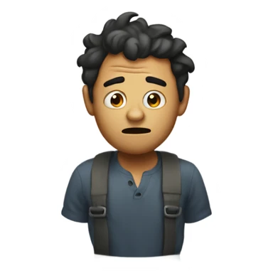 Confused drunk guy sticker