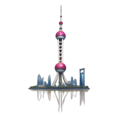 Shanghai-oriental pearl tower sticker