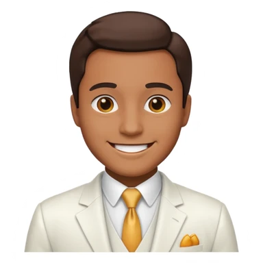 man wearing white suit  sticker