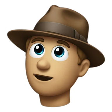Uranus with brown detective fedora sticker