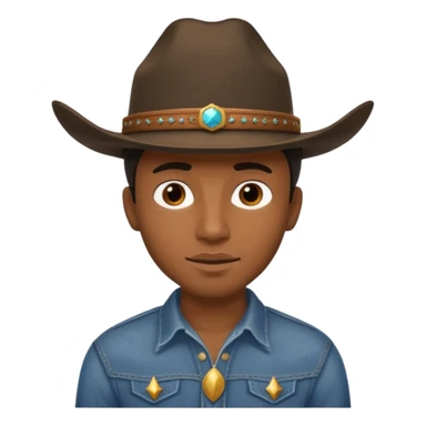 Black man with cowboy hat sticker