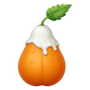 Une carotte avec une goute de lait blanc sticker