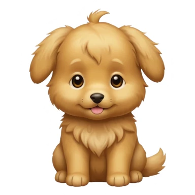 golden puppy sticker
