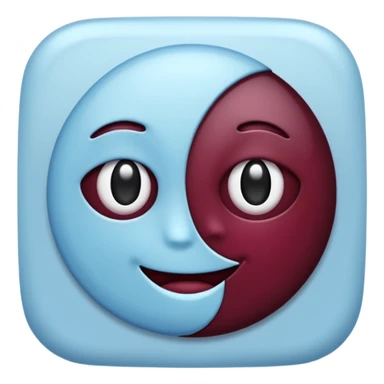  dark burgandy and light blue colour instead   sticker