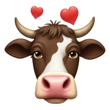 Cow with heart around sticker