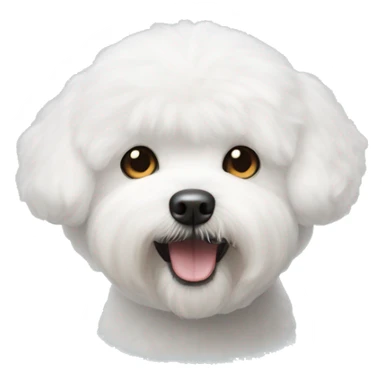 White bichon frise face sticker