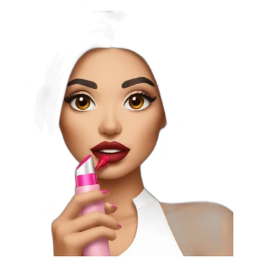 Kylie Jenner holding her lipstick sticker