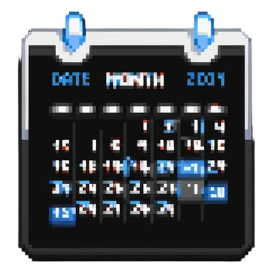 Calendar icon showing month view with highlighted date sticker
