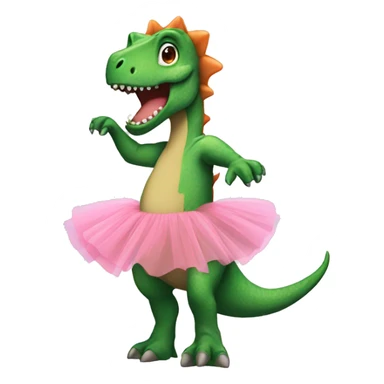 Dinosaur wearing tutu sticker