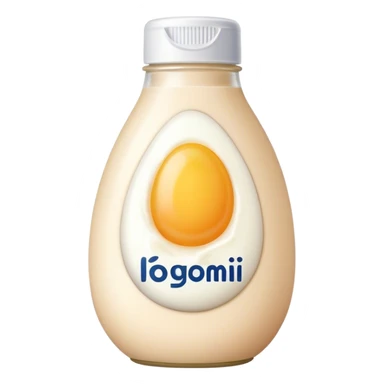 mayonnaise bottle with egg in label sticker