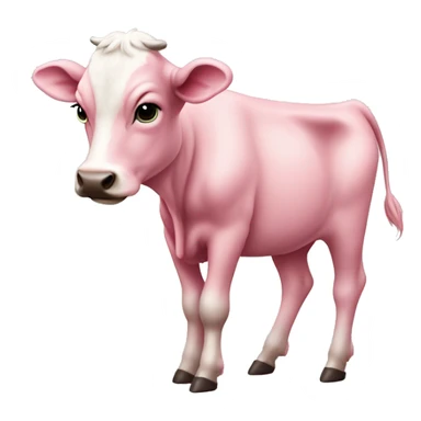  Pink calf side profile x 4 legs  sticker