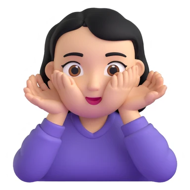 face with extreme shock and disgust, hands to cheeks, eyes wide sticker