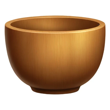 Round wooden bowl sticker