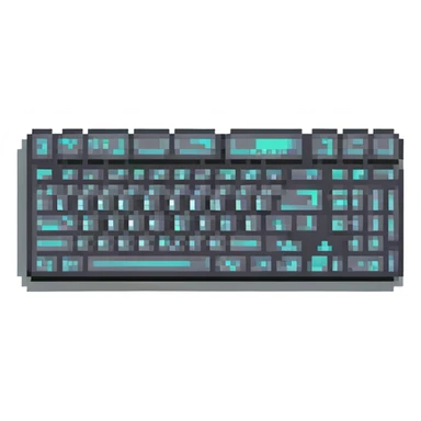 computer keyboard pixel art style sticker