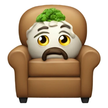 Stoned couch potato sticker