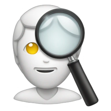 PERSON WITH MAGNIFYING GLASS sticker