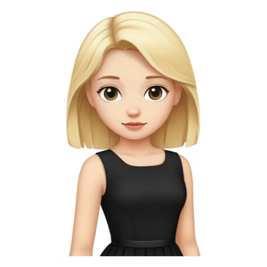 Blonde girl with a black dress sticker