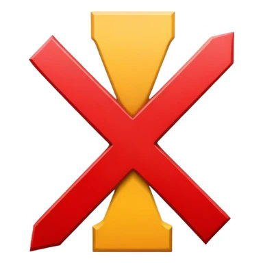 Red X sign sticker
